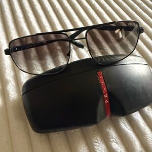 Prada Black Frame Sunglasses with Gray Gradient Lenses